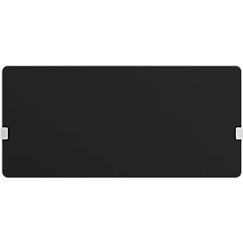 Hintertisch-Akustiktrennwand Wall inkl. Adapter, 30 mm stark, B 1200 x H 600 mm, schwarz