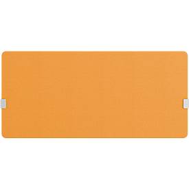 Hintertisch-Akustiktrennwand Wall inkl. Adapter, 30 mm stark, B 1600 x H 600 mm, gelb