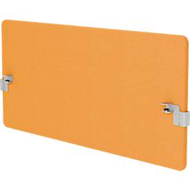 Hintertisch-Akustiktrennwand Wall inkl. Adapter, 30 mm stark, B 1800 x H 800 mm, gelb