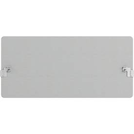 Hintertisch-Akustiktrennwand Wall inkl. Adapter, 30 mm stark, B 2000 x H 800 mm, hellgrau