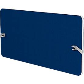 Hintertisch-Akustikwand Flex, 40 mm stark, mit Adapter, schallabsorbierend, modular erweiterbar, Tischmontage, B 1200 x H 600 mm, dunkelbau