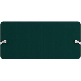 Hintertisch-Akustikwand Flex, 40 mm stark, mit Adapter, schallabsorbierend, modular erweiterbar, Tischmontage, B 1600 x H 600 mm, grün