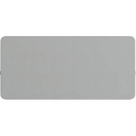 Hintertisch-Akustikwand Flex, 40 mm stark, mit Adapter, schallabsorbierend, modular erweiterbar, Tischmontage, B 1600 x H 600 mm, hellgrau