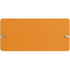 Hintertisch-Akustikwand Flex, 40 mm stark, mit Adapter, schallabsorbierend, modular erweiterbar, Tischmontage, B 1600 x H 800 mm, gelb