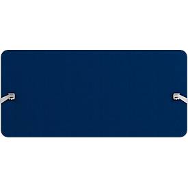 Hintertisch-Akustikwand Flex, 40 mm stark, mit Adapter, schallabsorbierend, modular erweiterbar, Tischmontage, B 1800 x H 600 mm, dunkelbau