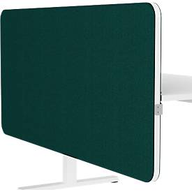 Hintertisch-Akustikwand Flex, 40 mm stark, mit Adapter, schallabsorbierend, modular erweiterbar, Tischmontage, B 800 x H 600 mm, grün