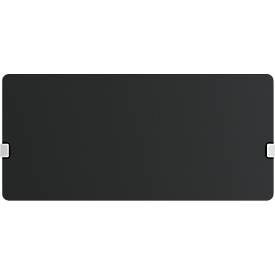 Hintertischwand Modus, mit Adapter, 25 mm stark, B 2000 x H 600 mm, schwarz