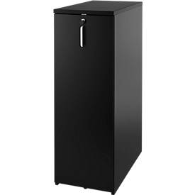 Hochcontainer Big Tower BEXXSTAR, 3 Regalfächer, rechts, abschließbar, B 400 x T 800 x H 1155 mm, schwarz