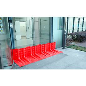 Hochwasserbarriere, modularer Aufbau, gerades Stück, UV-beständig, L 705 x B 680 x H 528 mm, ABS-Kunststoff, rot, 1 Stück