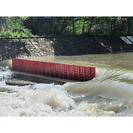 Hochwasserbarriere, modularer Aufbau, gerades Stück, UV-beständig, L 705 x B 680 x H 528 mm, ABS-Kunststoff, rot, 1 Stück