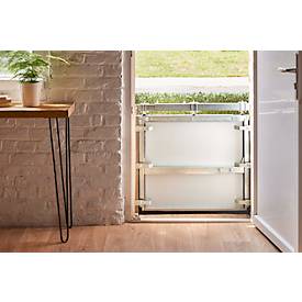 Hochwassersperre für Türen Mottez, modular, verstell- und abnehmbar, inkl. Montagematerial, B 60 x T 750 x H 715 mm, Stahl und Schaumstoff, weiß