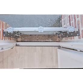 Hochwassersperre für Türen Mottez, modular, verstell- und abnehmbar, inkl. Montagematerial, B 60 x T 750 x H 715 mm, Stahl und Schaumstoff, weiß