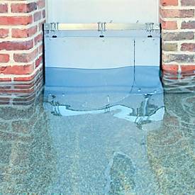 Hochwassersperre für Türen Mottez, modular, verstell- und abnehmbar, inkl. Montagematerial, B 60 x T 750 x H 715 mm, Stahl und Schaumstoff, weiß