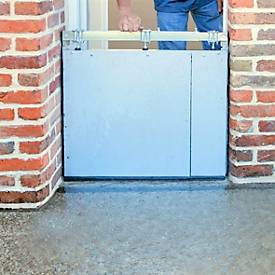 Hochwassersperre für Türen Mottez, modular, verstell- und abnehmbar, inkl. Montagematerial, B 60 x T 750 x H 715 mm, Stahl und Schaumstoff, weiß