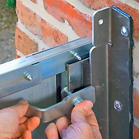 Hochwassersperre für Türen Mottez, modular, verstell- und abnehmbar, inkl. Montagematerial, B 60 x T 750 x H 715 mm, Stahl und Schaumstoff, weiß