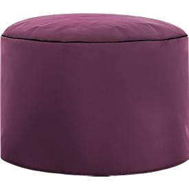 Hocker DotCom scuba®, für Sitzsack Swing, abwaschbar, Innenseite PVC-beschichtet, aubergine