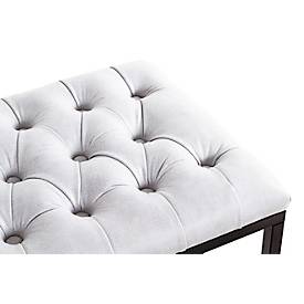 Hocker HAKU, gepolstert, B 600 x T 400 x H 450 mm, Textilgewebe in Lederoptik und Stahl, grau-schwarz