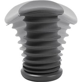 Hocker Topstar® Sitness 4D, für bewegtes & ergonomisches Sitzen, Federmechanik, sitzhöhenverstellbar, B 375 x T 360 x H 530-640 mm, Stoffbezug grau