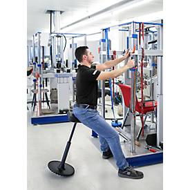 Hocker TOPSTAR Sitness H1-Work, Kunstleder, höhenverstellbar, TPU-Sohle, Clean-Effekt-Gasfeder, desinfektionsmittelbeständig, schwarz