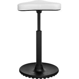 Hocker TOPSTAR Sitness H1-Work, Kunstleder, höhenverstellbar, TPU-Sohle, Clean-Effekt-Gasfeder, desinfektionsmittelbeständig, weiß