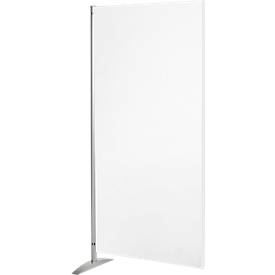 Holzwand METROPOL, lackiert, weiß/alu