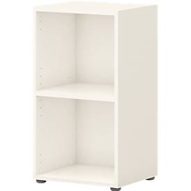 Home Office Regal TEMPIO, aus Holz, 2 Fächer, 2 OH, B 400 x T 340 x H 720 mm, weiss