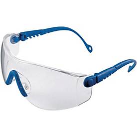 HONEYWELL Schutzbrille Op-Tema, EN 166-1FT, blaue Bügel, klare PC-Scheibe, verstellbar, FLEXICORD-Band