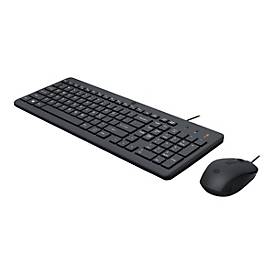 HP 150 - Tastatur-und-Maus-Set - USB - Deutsch - Schwarz - für HP 21, 27; Laptop 14, 15, 15s; Pavilion Laptop 15