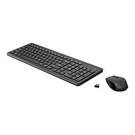 HP 330 - Tastatur-und-Maus-Set - kabellos - 2.4 GHz - Deutsch - Schwarz