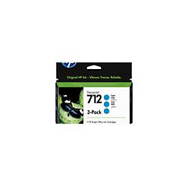 HP 712 - 3er-Pack - 29 ml - Cyan - original