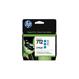 HP 712 - 3er-Pack - 29 ml - Cyan - original