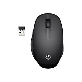 HP Dual Mode - Maus - kabellos - Bluetooth, 2.4 GHz - kabelloser Empfänger (USB) - Schwarz