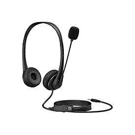 HP G2 - Headset - On-Ear - kabelgebunden - 3,5 mm Stecker - nachtschwarz