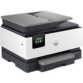 HP OfficeJet Pro 9120e All-in-One Tintenstrahldrucker, 1.200 dpi, 2,7 Zoll Touch-Display, Dual-Band Wi-Fi/LAN, USB 2.0, weiß