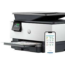 HP Tintenstrahl Multifunktionsdrucker OfficeJet Pro 9120b, 4-in-1, Auto-Duplex/Mobildruck, USB/LAN/Wi-Fi, bis A4, inkl. 4 CMYK Tintenpatronen