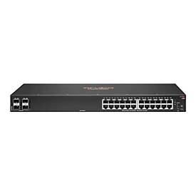 HPE Aruba 6100 24G 4SFP+ Switch - Switch - managed - 24 x 10/100/1000 + 4 x 1 Gigabit / 10 Gigabit SFP+ - Seite-zu-Seite