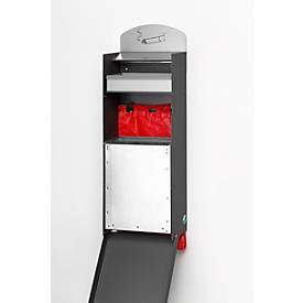 Hundekotbeutelspender abschließbar inkl. Ascher und Inneneinsatz, eisenglimmer