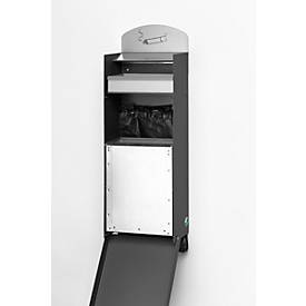 Hundekotbeutelspender abschließbar inkl. Ascher und Inneneinsatz, eisenglimmer