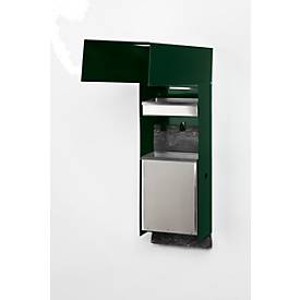 Hundekotbeutelspender abschließbar inkl. Ascher und Inneneinsatz, moosgrün