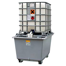 IBC-Auffangwanne CEMO, GFK, korrosionsbeständig, 1000 l Auffangvolumen, versch. Ausführungen