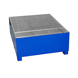 IBC-Auffangwanne CEMO, Stahl, 1000 l Auffangvolumen, mit verzinktem Gitterrost, versch. Ausführungen