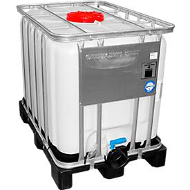 IBC-Container, mit Einfüllöffnung & Kunststoffpalette, stapel- & unterfahrbar, Polyethylen, 600 o. 1000 l