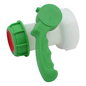 IBC klepkraan, met stevige grove draad, tankaansluiting diameter 70 - 75 mm