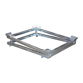 IBC-Restentleerer Bauer IR-3 Stellfläche 1200 x 1000 mm, maximaler Hub 95 mm, bis 1500 kg, L 1280 x B 1080 x H 155/265 mm, Stahl, feuerverzinkt