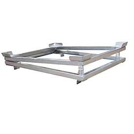 IBC-Restentleerer Bauer IR-3 Stellfläche 1200 x 1000 mm, maximaler Hub 95 mm, bis 1500 kg, L 1280 x B 1080 x H 155/265 mm, Stahl, feuerverzinkt