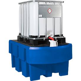 IBC Station PE Stellfl. mit PE-Gitterrost 1280x1910x860 mm