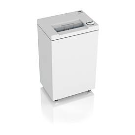 IDEAL Aktenvernichter 2445 MC, Mikroschnitt 0,8 x 12 mm, P-6, 35 l, 3-5 Blatt Schnittleistung, mit Rollen, Blauer Engel, grau