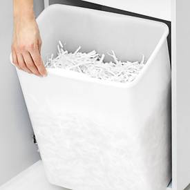 IDEAL Aktenvernichter 2445 MC, Mikroschnitt 0,8 x 12 mm, P-6, 35 l, 3-5 Blatt Schnittleistung, mit Rollen, Blauer Engel, grau