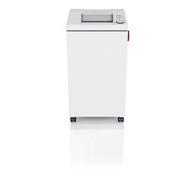 IDEAL Aktenvernichter 2604 MC, Mikroschnitt 0,8 x 12 mm, P-6, 100 l, 6-8 Blatt Schnittleistung, mit Rollen, Blauer Engel, grau