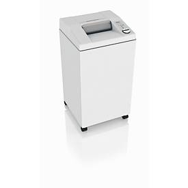 IDEAL Aktenvernichter 2604 SMC/O, Minischnitt 0,8 x 5 mm, P-7, 100 l, 4-6 Blatt Schnittleistung, Öler, mit Rollen, Blauer Engel, grau